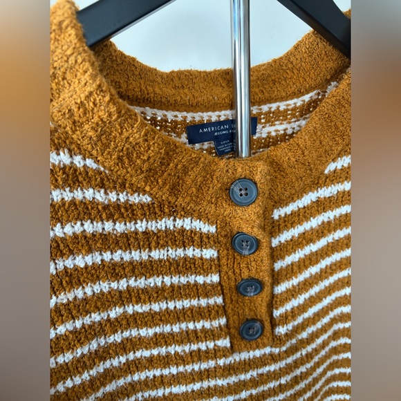 American Eagle Outfitters Striped Henley Sweater - Picture 4 of 6